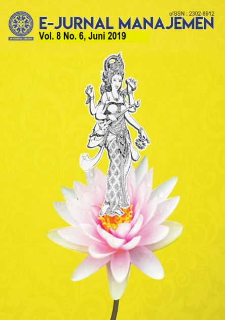 E-Jurnal Manajemen [e-ISSN 2302-8912]  is an electronic scientific journal published online once a month. E-Jurnal Manajemen aims to improve the scientific quality and channel the interest in sharing and disseminating knowledge to academics, students, practitioners, and observers of science in the field of management. The Scientific of  E-Jurnal Manajemen is published by Management  Study Program in collaboration with Association of Indonesian Economic Bachelor (ISEI branch of Denpasar) and Association of Indonesian Management and Business Programs Study (APSMBI)      E-Jurnal Manajemen received writing on the results of studies in the fields of marketing management, financial management, human resource management, and entrepreneurial management, including (but not limited) to the following topics:  Human Resource Management, Financial Management, Marketing Management, Strategic Management, Organizational Behavior, Operations Management, Change Management, Management of Sharia, Knowledge Management Entrepreneurship, E-Business, Capital Market both empirical and theoretical studies that have never and will not be published in other media.  IMPORTANT:  Before submit a manuscript, make sure that your paper is prepared using  E-Jurnal Manajemen TEMPLATE FOR SUBMISSION, has been proofread and polished carefully, and conformed to the E-Jurnal Manajemen AUTHOR GUIDELINES.