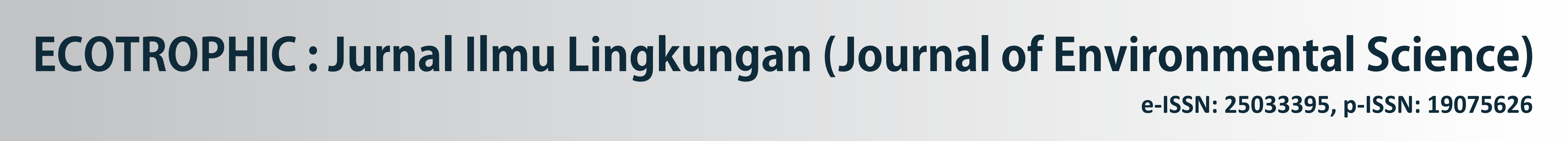 Ecotrophic, Journal of Environmental Sciences